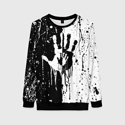 Свитшот женский Антиматерия подтеки, цвет: 3D-черный
