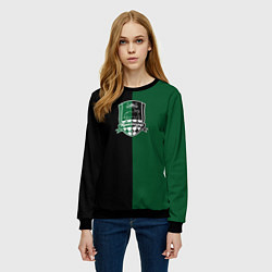 Свитшот женский Кордоба - ФК Краснодар, цвет: 3D-черный — фото 2