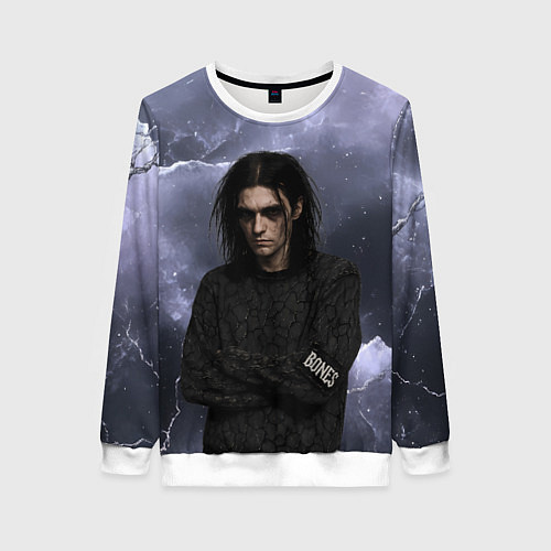 Женский свитшот Bones в образе психа / 3D-Белый – фото 1