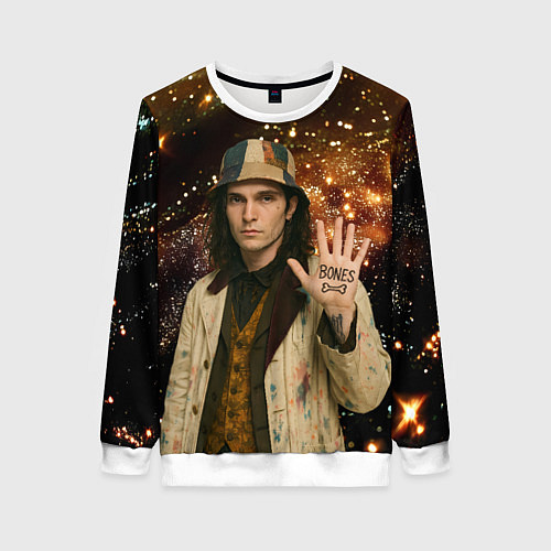 Женский свитшот Bones в панаме / 3D-Белый – фото 1