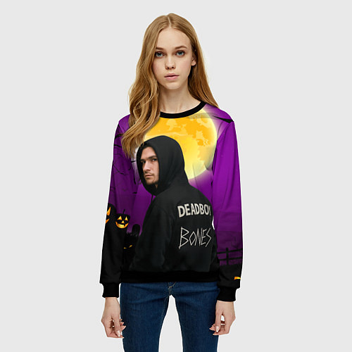 Женский свитшот Deadboy Bones / 3D-Черный – фото 3