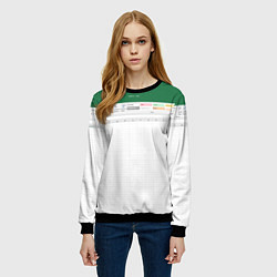 Свитшот женский Таблица Excel текстура, цвет: 3D-черный — фото 2