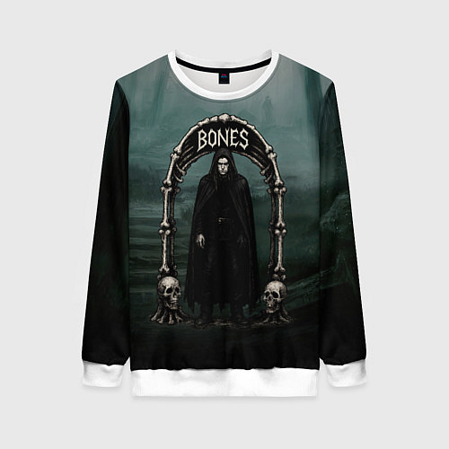 Женский свитшот Bones арка из костей / 3D-Белый – фото 1