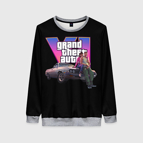 Женский свитшот GTA VI / 3D-Меланж – фото 1