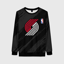 Свитшот женский Трэйл Блэйзерс - НБА баскетбол, цвет: 3D-черный