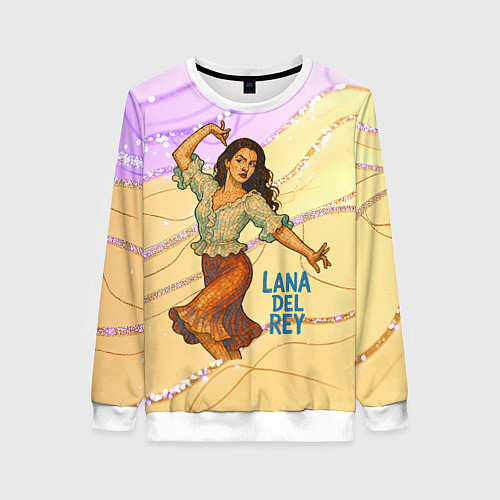 Женский свитшот Lana Del Rey танцует / 3D-Белый – фото 1