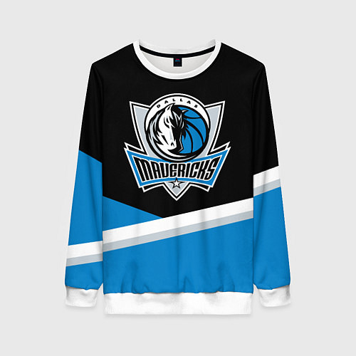 Женский свитшот Даллас Маверикс - линии / 3D-Белый – фото 1