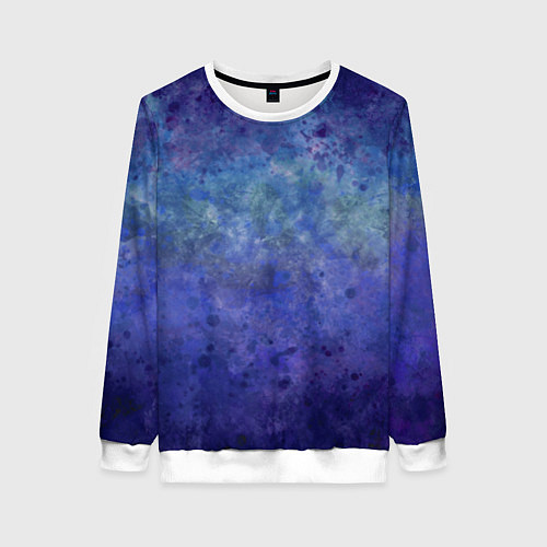 Женский свитшот Абстракция - blue tunnel / 3D-Белый – фото 1