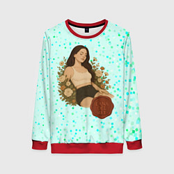 Женский свитшот Lana Del Rey сидит в цветах