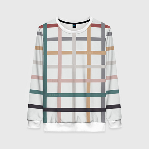 Женский свитшот Плетенка пастельная / 3D-Белый – фото 1