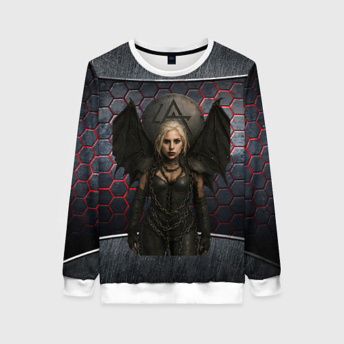 Женский свитшот Леди Гага в стиле вампирши / 3D-Белый – фото 1
