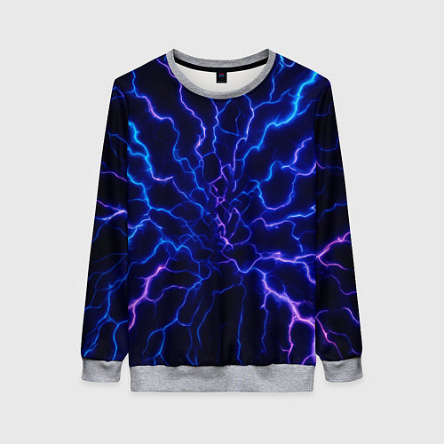 Женский свитшот Разряд молнии текстура / 3D-Меланж – фото 1