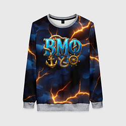 Свитшот женский Объемные буквы ВМФ, цвет: 3D-меланж