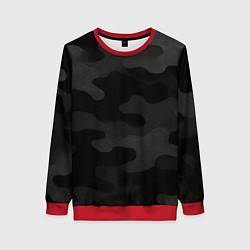 Женский свитшот Черно-серая текстура камуфляжа