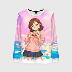 Женский свитшот Сиратори Айра делает сердечко руками - Дандадан