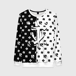 Свитшот женский Doom x roblox pattern, цвет: 3D-белый