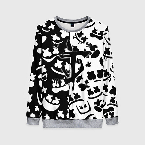 Женский свитшот Doom x Marshmello pattern / 3D-Меланж – фото 1