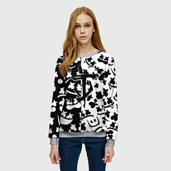 Свитшот женский Doom x Marshmello pattern, цвет: 3D-меланж — фото 2