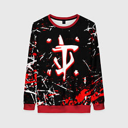 Свитшот женский Doom краски штрихи, цвет: 3D-красный