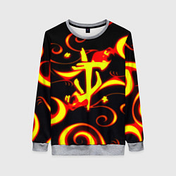 Свитшот женский Doom dragon steel fire, цвет: 3D-меланж