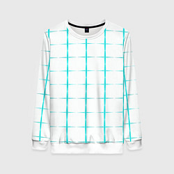Женский свитшот Color white light blue crosses