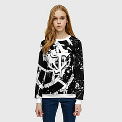 Свитшот женский Doom smile game, цвет: 3D-белый — фото 2