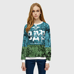 Свитшот женский Флаг десантников ВДВ, цвет: 3D-белый — фото 2