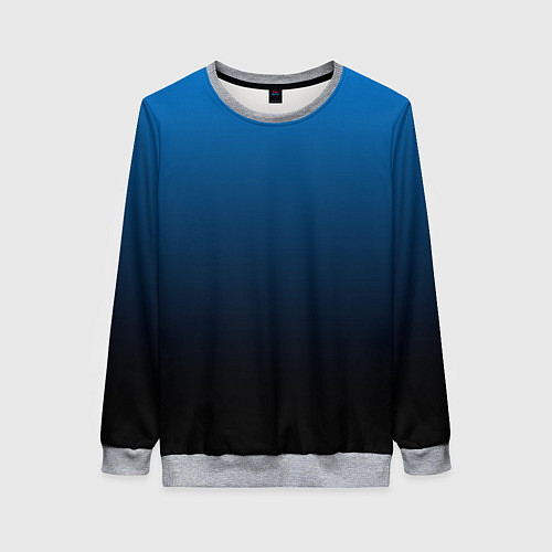 Женский свитшот Blue gradient / 3D-Меланж – фото 1