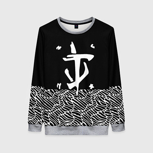 Женский свитшот Doom геометрия линии / 3D-Меланж – фото 1