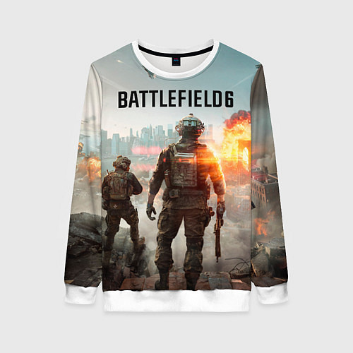 Женский свитшот Солдаты из Battlefield 6 / 3D-Белый – фото 1