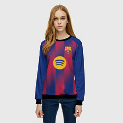 Свитшот женский Барселона домашняя форма 2025 2026, цвет: 3D-черный — фото 2