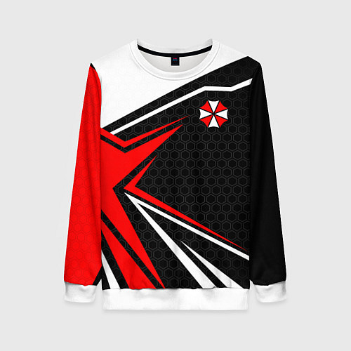 Женский свитшот Umbrella - red uniform / 3D-Белый – фото 1