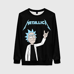 Женский свитшот Metallica и Рик рокер из Рик и Морти