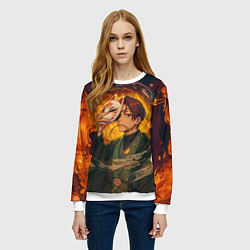 Свитшот женский Хаято Суо - Ветролом, цвет: 3D-белый — фото 2