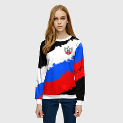 Свитшот женский Федерация бокса России - триколор, цвет: 3D-белый — фото 2