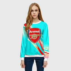 Свитшот женский Arsenal stripes, цвет: 3D-белый — фото 2