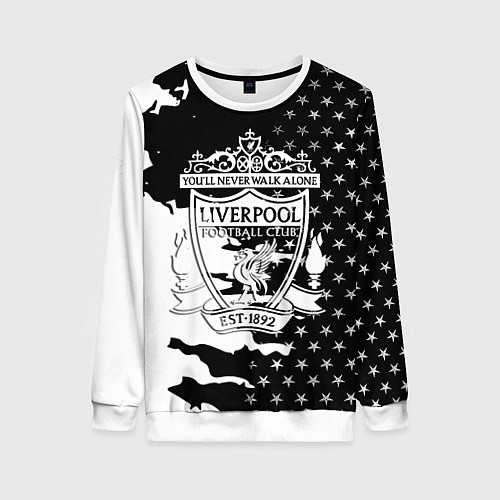 Женский свитшот Liverpool текстура спорт / 3D-Белый – фото 1