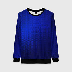 Свитшот женский Синий с затемнением текстура, цвет: 3D-черный