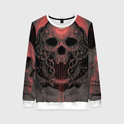 Женский свитшот Металл арт - череп