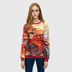 Свитшот женский Genshin Impact Mavuika bike, цвет: 3D-красный — фото 2