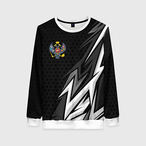 Женский свитшот Российская империя - спортивный / 3D-Белый – фото 1