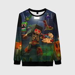 Женский свитшот Майнкрафт - темная ночь