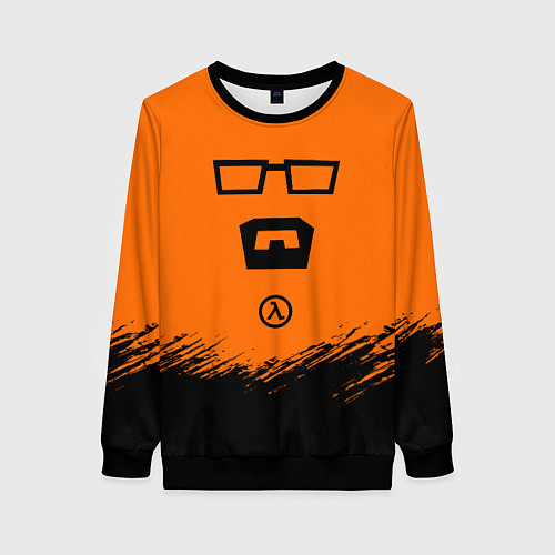 Женский свитшот Халф лайф - фримен / 3D-Черный – фото 1