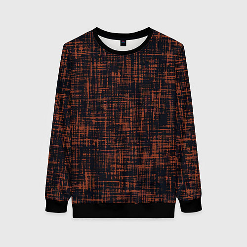 Женский свитшот Чёрно-коричневый текстура / 3D-Черный – фото 1