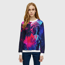 Свитшот женский Цири и чудовище, цвет: 3D-белый — фото 2