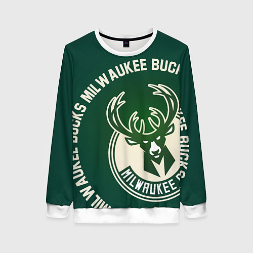 Женский свитшот Milwaukee Bucks надпись / 3D-Белый – фото 1