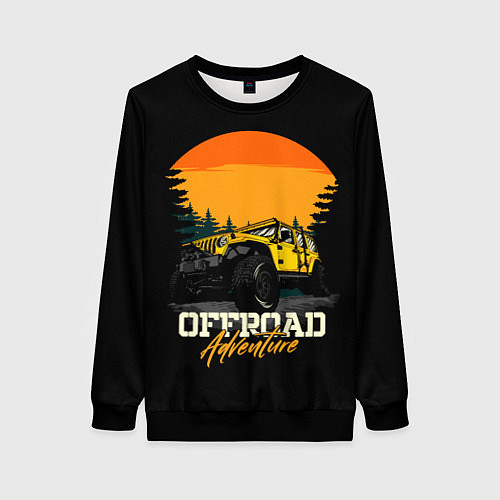 Женский свитшот Внедорожники, offroad / 3D-Черный – фото 1