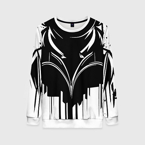 Женский свитшот Авиатор черный / 3D-Белый – фото 1