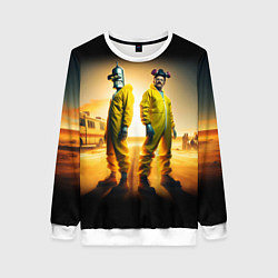 Свитшот женский Хайзенберг и Бендер пустились во все тяжкие, цвет: 3D-белый