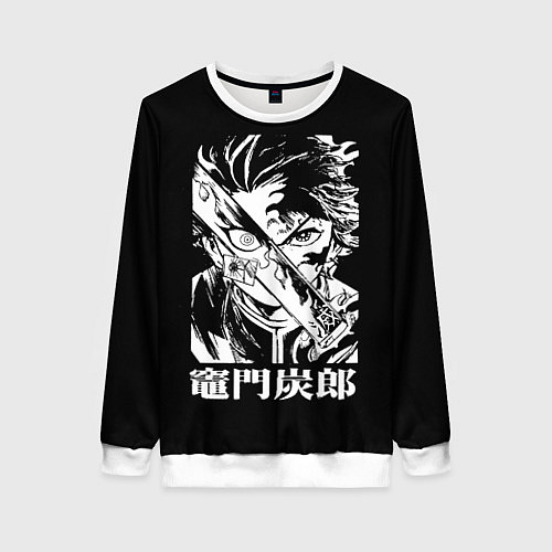 Женский свитшот Клинок рассекающий демонов - slayer / 3D-Белый – фото 1